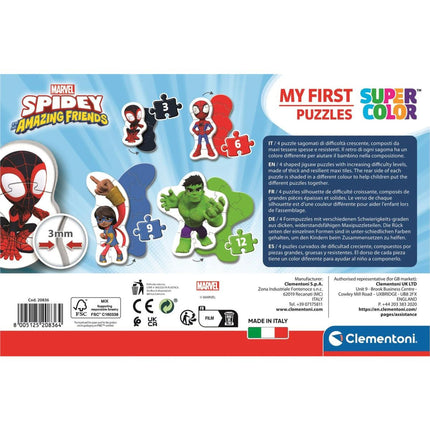 Moje první puzzle 3, 6, 9 a 12 dílků Spidey Marvel - Spidey a jeho úžasní přátelé