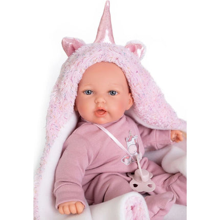 Antonio Juan 12238 Petit realistická panenka se zvuky a měkkým látkovým tělem 27 cm