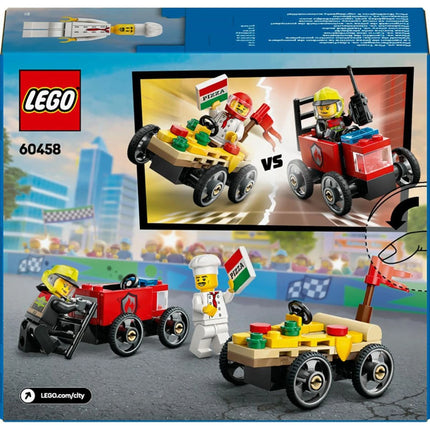 LEGO® City 60458 Závodní balíček: Rozvoz pizzy vs. hasičské auto