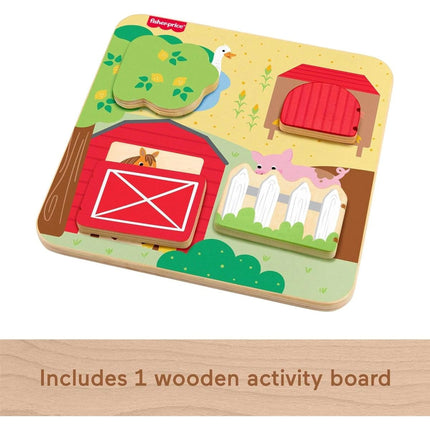 Fisher-Price Dřevěná hra na schovávanou Zvířátka