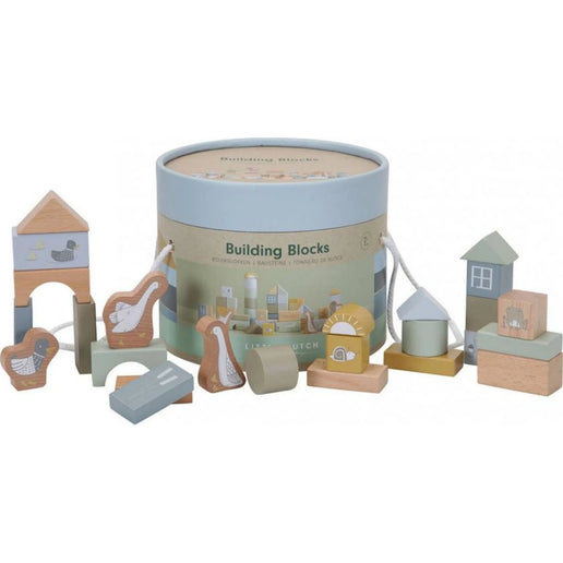 Kostky dřevěné v tubě Blue