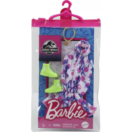 Barbie Obleček 30 cm s doplňky v praktickém balení Jurský svět GRD45