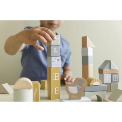 Kostky dřevěné v tubě Blue