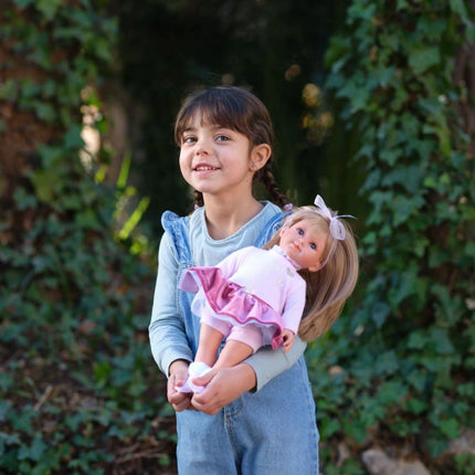 Elena Realistická panenka s měkkým látkovým tělem 53552 35 cm