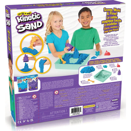 Kinetic Sand Krabice tekutého písku s podložkou modrá
