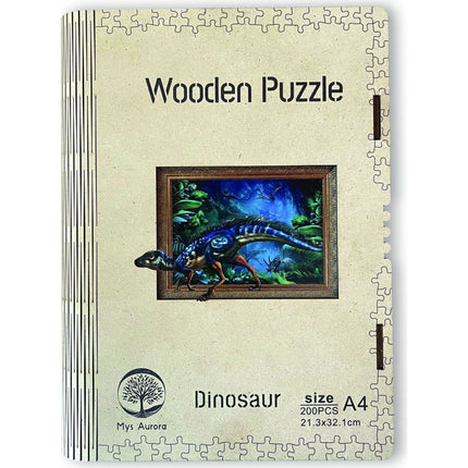 Dřevěné puzzle Dinosaurus A4