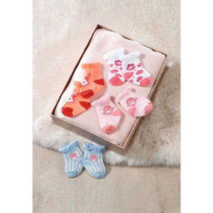 Baby Annabell Ponožky 2 páry pro panenku 43 cm modré a oranžové