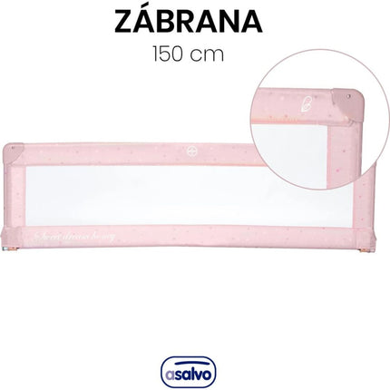 Asalvo Zábrana k posteli 150 stars pink