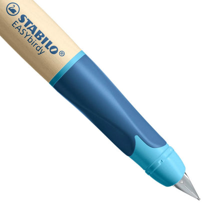 STABILO EASY birdy Timber Ergonomické plnicí pero pro leváky - modrá vč. bombičky
