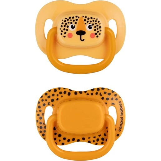 Set symetrických silikonových dudlíků BabiesBoo 0 - 6m 2 ks oranžový