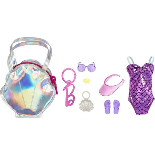 Barbie Set příslušenství pro panenku s kabelkou ve tvaru mušle
