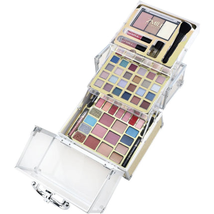 Kosmetický kufřík akrylátový zlatý Glam