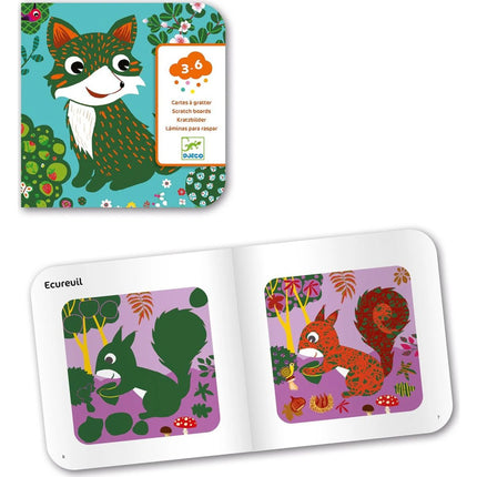 Djeco Vyškrabávací obrázky Lesní kamarádi