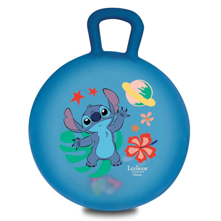 Lexibook Nafukovací skákací míč se světelnými efekty 45 cm tmavě modrý - Disney Stitch