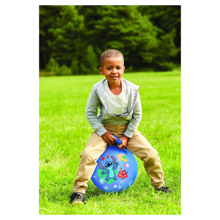 Lexibook Nafukovací skákací míč se světelnými efekty 45 cm tmavě modrý - Disney Stitch