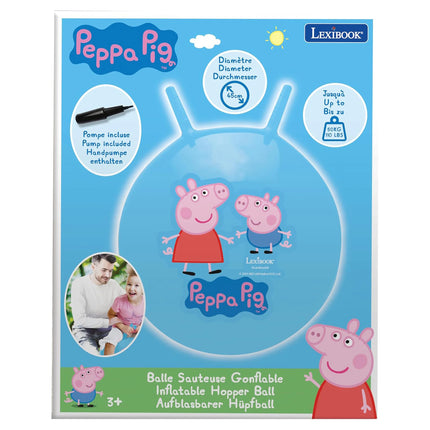 Lexibook Nafukovací skákací míč 45 cm modrý - Prasátko Peppa
