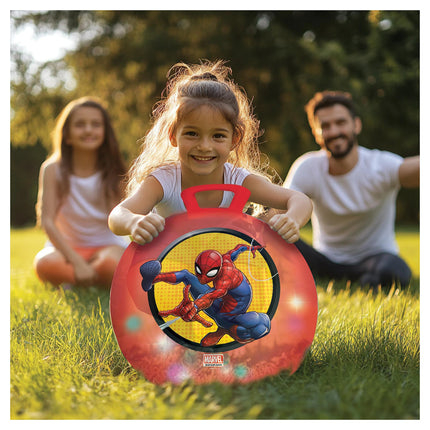 Lexibook Nafukovací skákací míč se světelnými efekty 45 cm červený - Spider-Man