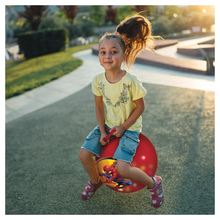 Lexibook Nafukovací skákací míč se světelnými efekty 45 cm červený - Spider-Man