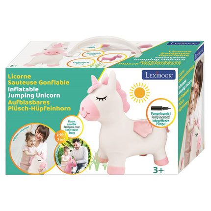 Lexibook Nafukovací plyšový skákací jednorožec