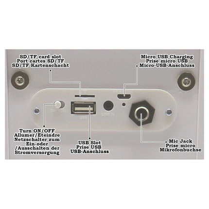 Lexibook Reproduktor s mikrofonem iParty bílý