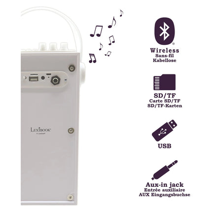 Lexibook Reproduktor s mikrofonem iParty bílý