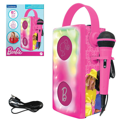 Lexibook Bezdrátový svítící reproduktor s mikrofonem - Barbie