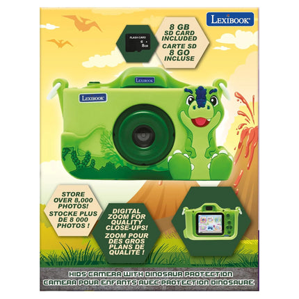 Lexibook Dětský fotoaparát a kamera s krytem - Dinosauři