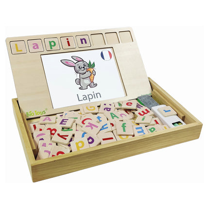 Lexibook Anglicko-francouzská dřevěná škola slovíček Bio Toys