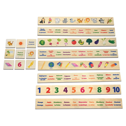 Lexibook Anglicko-francouzský dřevěný box na slovíčka Bio Toys