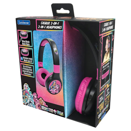 Lexibook Skládací bezdrátová sluchátka - Monster High