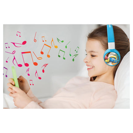 Lexibook Skládací bezdrátová sluchátka - Šmoulové