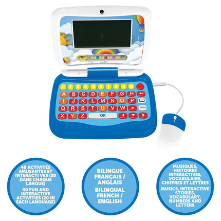 Lexibook Francouzsko-anglický mluvící notebook 40 aktivit