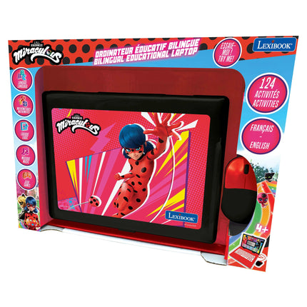 Lexibook Francouzsko-anglický vzdělávací notebook - Miraculous: Kouzelná Beruška a Černý kocour