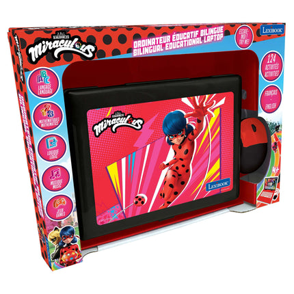 Lexibook Francouzsko-anglický vzdělávací notebook - Miraculous: Kouzelná Beruška a Černý kocour