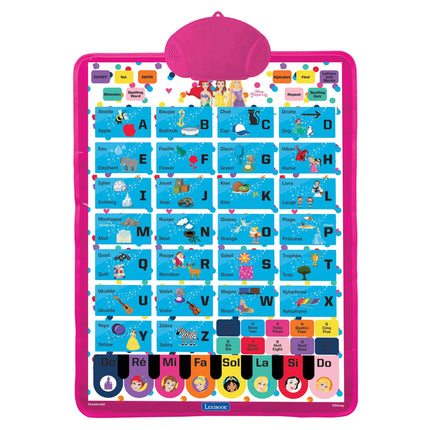 Lexibook Anglicko-francouzský mluvící plakát - Disney Princezny