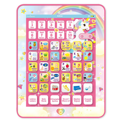 Lexibook Francouzsko-anglický vzdělávací tablet - Jednorožec