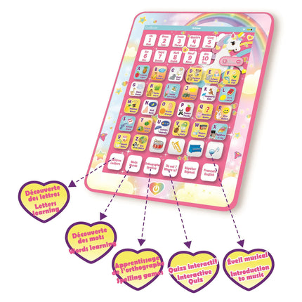 Lexibook Francouzsko-anglický vzdělávací tablet - Jednorožec