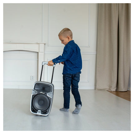 Lexibook Bezdrátový karaoke reproduktor na kolečkách s mikrofonem iParty