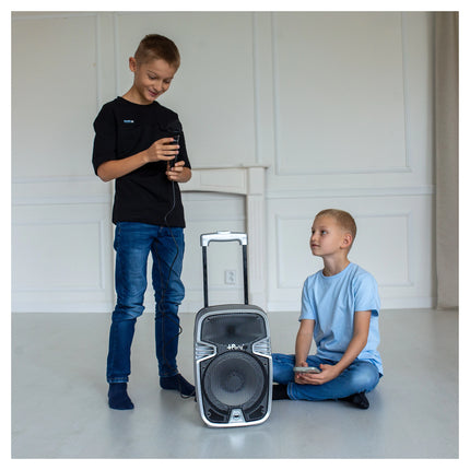 Lexibook Bezdrátový karaoke reproduktor na kolečkách s mikrofonem iParty