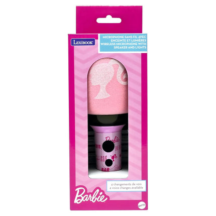 Lexibook Svítící bezdrátový karaoke mikrofon - Barbie
