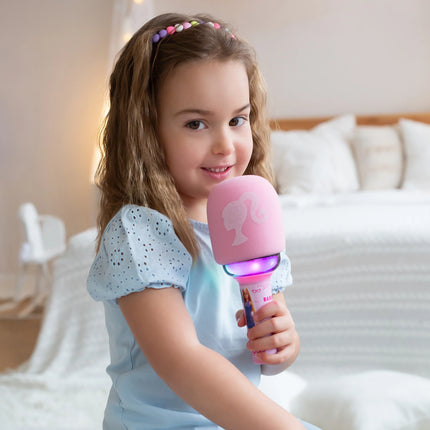 Lexibook Svítící bezdrátový karaoke mikrofon - Barbie