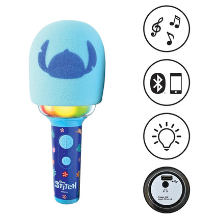 Lexibook Svítící bezdrátový karaoke mikrofon - Disney Stitch