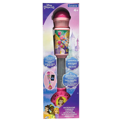 Lexibook Svítící trendy mikrofon s melodiemi - Disney Princezny