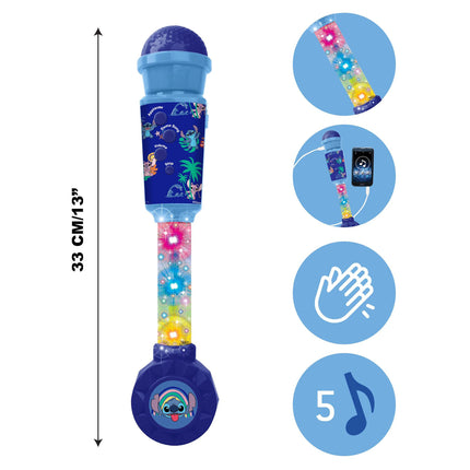 Lexibook Svítící trendy mikrofon s melodiemi - Disney Stitch