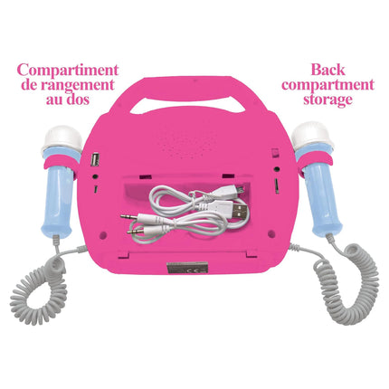 Lexibook Svítící digitální karaoke přehrávač se 2 mikrofony - Barbie