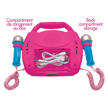 Lexibook Svítící digitální karaoke přehrávač se 2 mikrofony - Disney Princezny