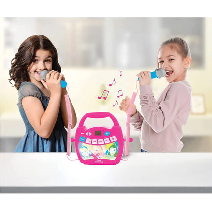 Lexibook Svítící digitální karaoke přehrávač se 2 mikrofony - Disney Princezny
