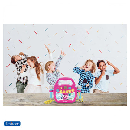 Lexibook Svítící digitální karaoke přehrávač se 2 mikrofony - Myška Minnie