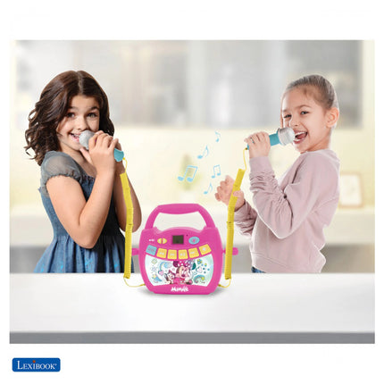 Lexibook Svítící digitální karaoke přehrávač se 2 mikrofony - Myška Minnie