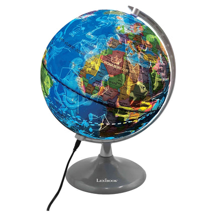 Lexibook Svítící denní a noční glóbus (anglická verze)